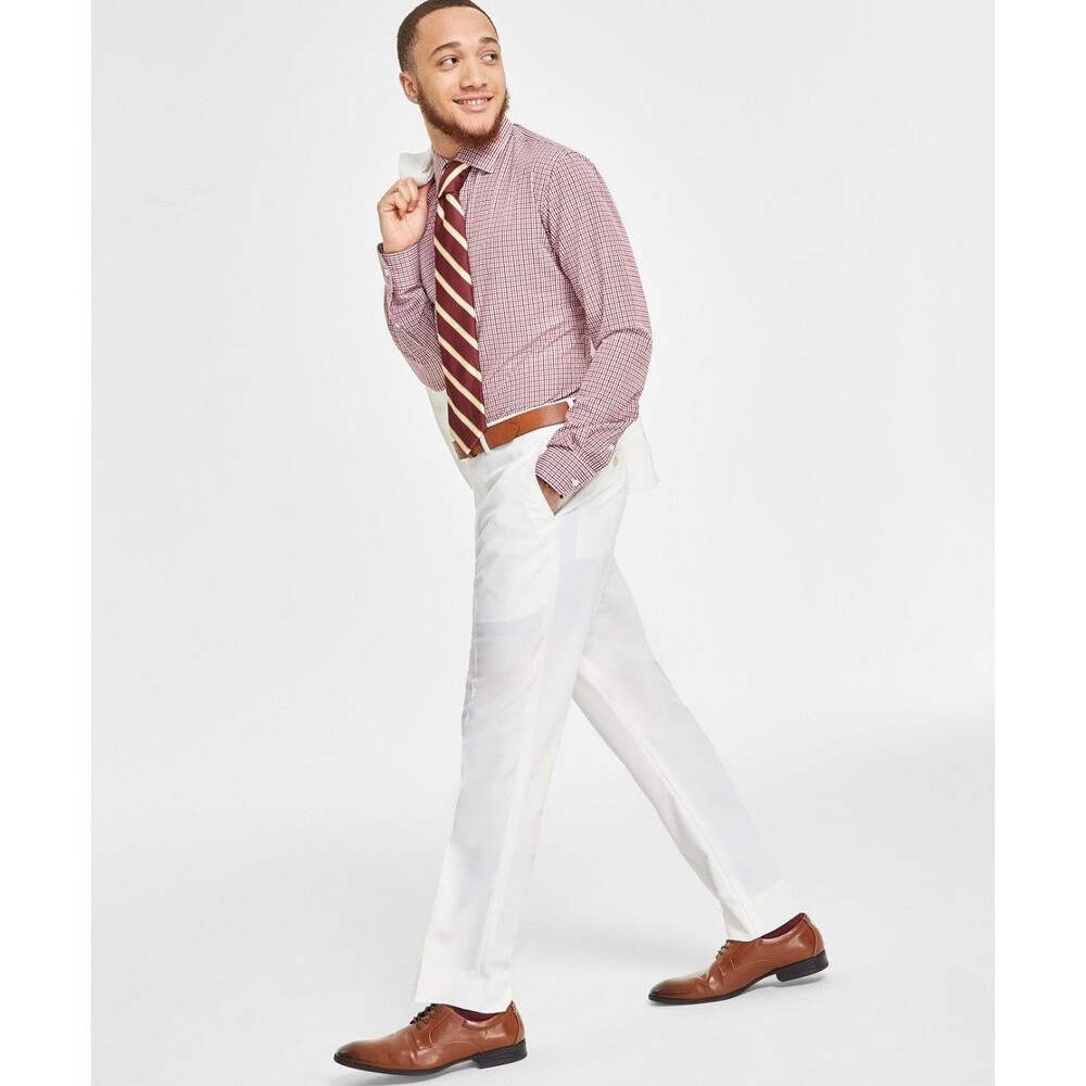 $135 NEW TAYION MONTEE HOLLAND Mens 40x32 Off-White Trousers/Dress Pants/Slacks